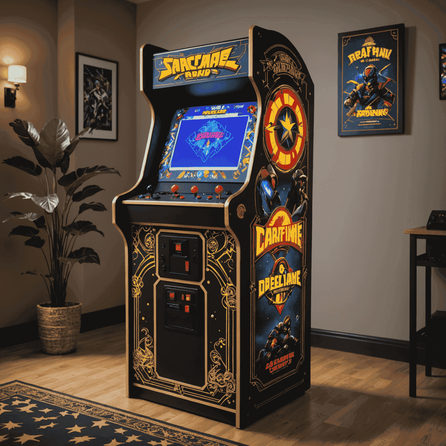 Gotowa, niestandardowa szafka arcade z unikalną grafiką i oświetleniem